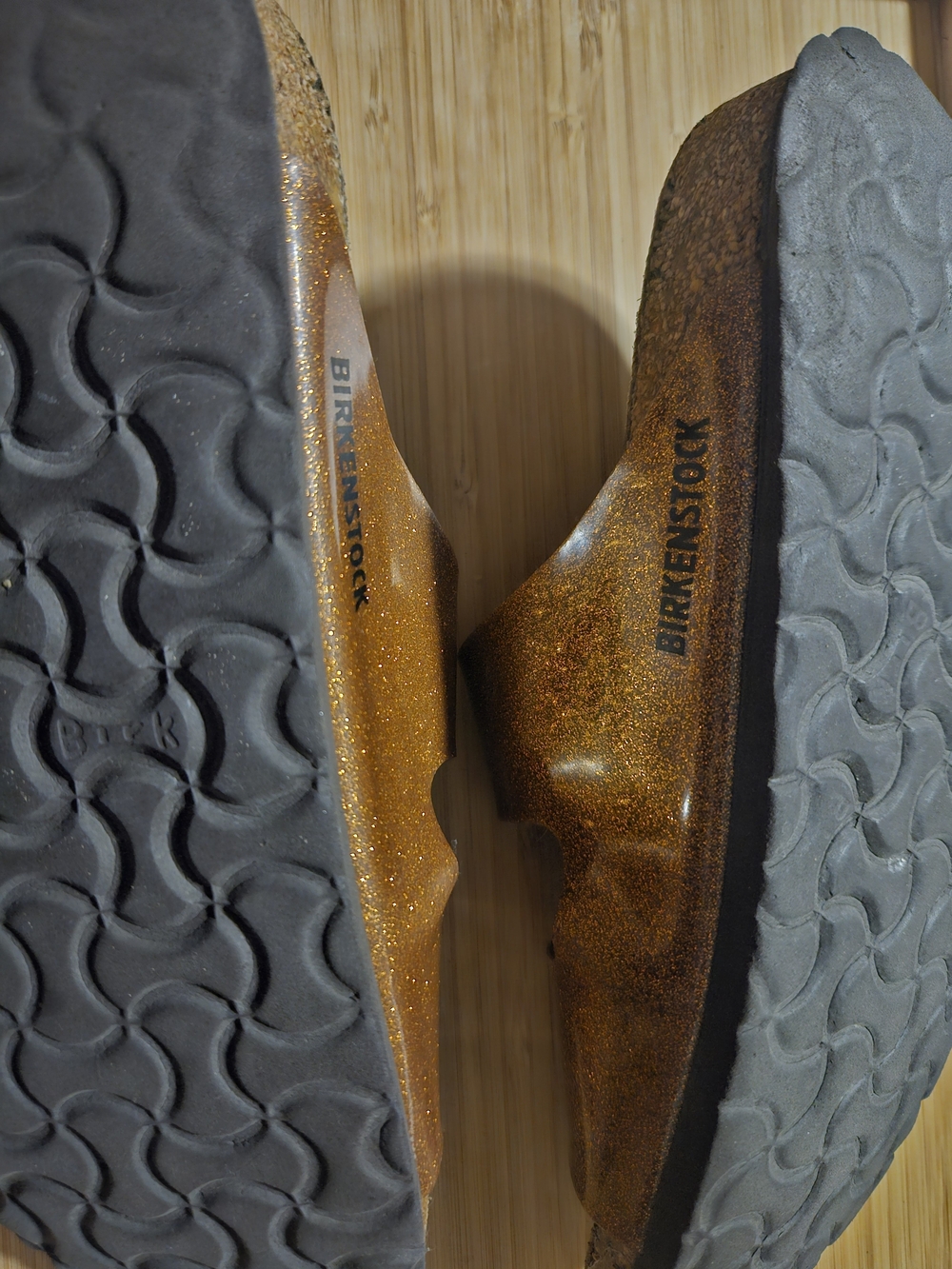 Women's Metallic Copper  Birkenstock Sandals